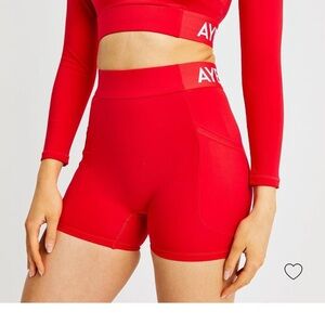 AYBL Red Athletic High-Waisted Shorts - Small
